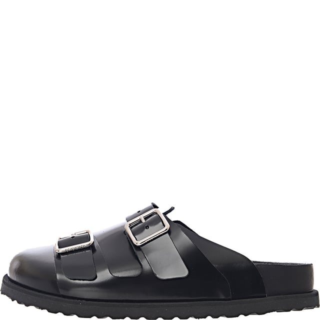 Upper and sole Material Leather. Introducing the Birkenstock 1774 - 222 West Leather Double Buckle Slip On, a stylish and comfortable pair of sandals perfect for both men and women. Made with high-quality leather material, these sandals are built to last and provide optimal comfort for your feet. The slip-on design makes them easy to wear and take off, while the double buckle ensures a secure fit.