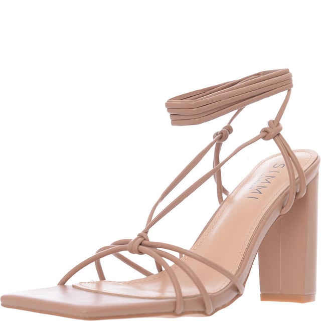 Upper: 100% Textile, Inner: 100% Other materials, Sole: 100% Other materials, Lining: 100% Other materials Simmi Shoes Womens Heidi Heeled Sandals In Beige