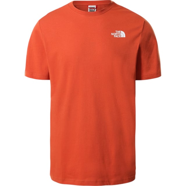 The North Face 24/7 Red box Regular T-Shirt. Engineered comfort you can trust, whether out adventuring or worn in a more casual setting. Short-sleeved tee from The North Face equipped with a stretchy rib crew neck collar for a great snug versatile feel, straight cut hem, The North Face left chest branding and large box logo and ‘Never Stop Exploring’ graphics to reverse