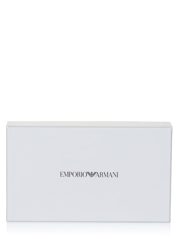 100% cuero; billetera Emporio Armani; Modelo: Y3H305/H351E 81386; Fabricado de alta calidad; 100% cuero; Cierre de solapa con botón a presión; Dos compartimentos interiores grandes, un compartimento para monedas con cremallera, 6 ranuras para tarjetas; detalles del logo de Emporio Armani.