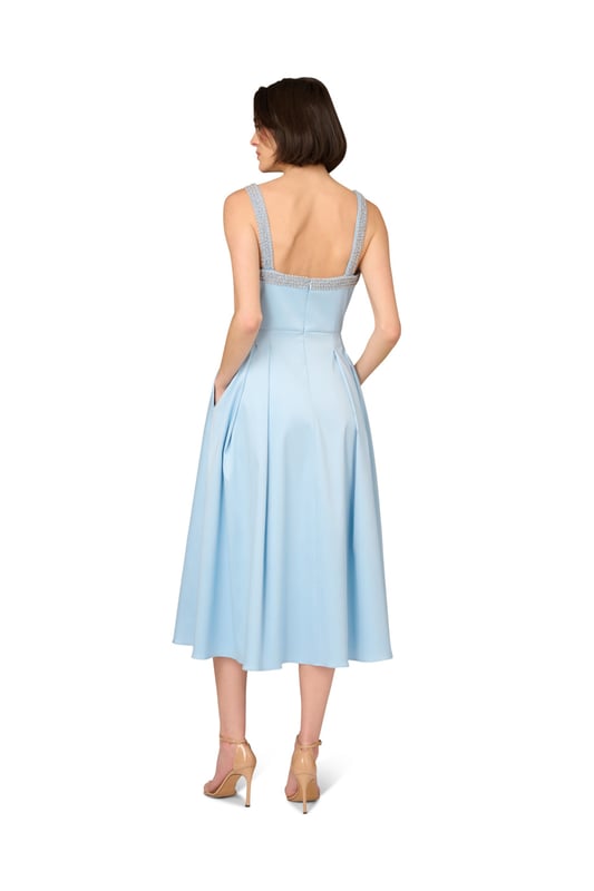 Stretch Mikado Midi Dress