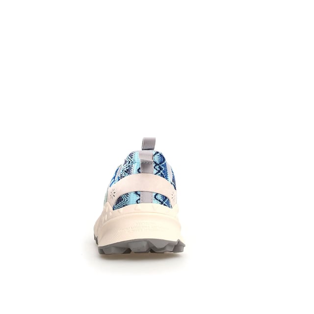 Sneaker with a breathable knitted fabric upper, featuring geometric embroidery and premium suede inserts. Soft fabric lining and antibacterial cork insole for enhanced comfort. Durable rubber sole for reliable traction and long-lasting wear.