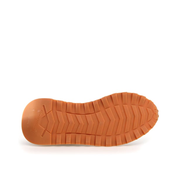 Flower Mountain New Asuka Universal Works Off White Trainers Sneaker with suede and cotton canvas upper featuring an antibacterial cork insole for enhanced freshness. Designed with a durable rubber sole for long-lasting wear and superior traction.