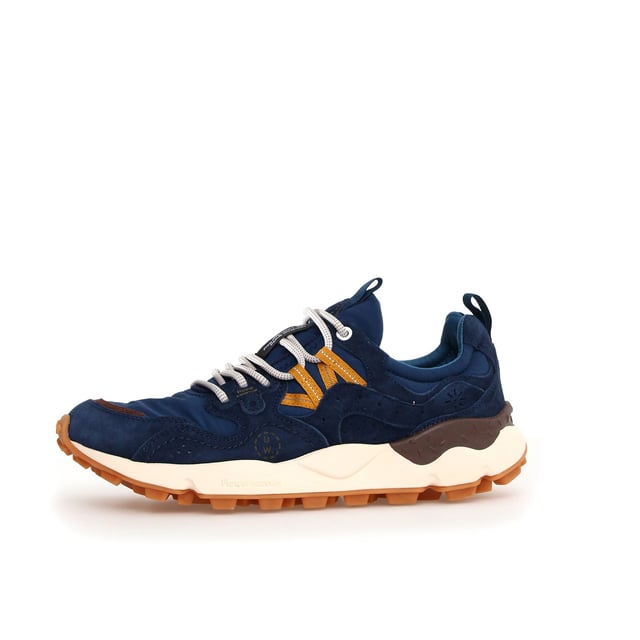 Quintessentially Flower Mountain  the Yamano 3 is an eye-catching  eclectic urban design crafted from Japanese fabrics and suede overlay inserts. Perfect for those seeking quality and all-day comfort in the form of a contemporary  expressive silhouette.