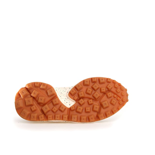 Sneaker with a breathable knitted fabric upper, featuring geometric embroidery and premium suede inserts. Soft fabric lining and antibacterial cork insole for enhanced comfort. Durable rubber sole for reliable traction and long-lasting wear.