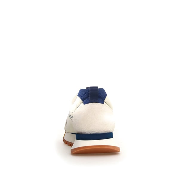 Flower Mountain New Asuka Universal Works Blue Trainers Sneaker with suede and cotton canvas upper featuring an antibacterial cork insole for enhanced freshness. Designed with a durable rubber sole for long-lasting wear and superior traction.