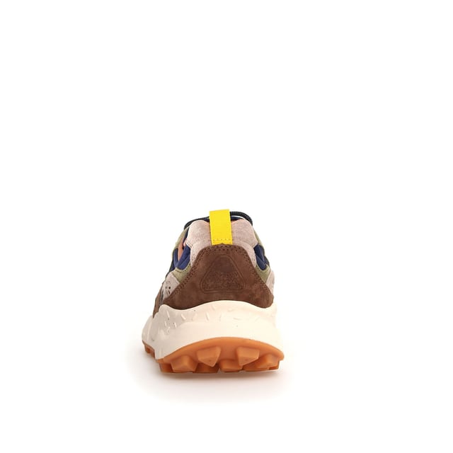 Quintessentially Flower Mountain  the Yamano 3 is an eye-catching  eclectic urban design crafted from Japanese fabrics and suede overlay inserts. Perfect for those seeking quality and all-day comfort in the form of a contemporary  expressive silhouette.