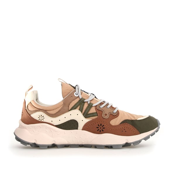Quintessentially Flower Mountain  the Yamano 3 is an eye-catching  eclectic urban design crafted from Japanese fabrics and suede overlay inserts. Perfect for those seeking quality and all-day comfort in the form of a contemporary  expressive silhouette.