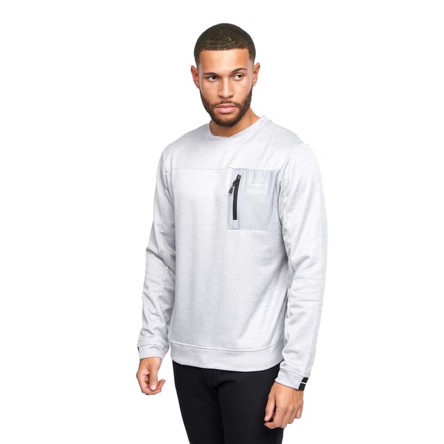 Material: Polyester. Fabric: Tricot. Design: Contrast Detail, Logo. Pockets: Ripstop Pocket, Patch, Reverse Coil Zip. Neckline: Crew Neck. Hem: Fitted. Cuff: Fitted. Sleeve-Type: Long-Sleeved. Back Neck Tape, Self Fabric.