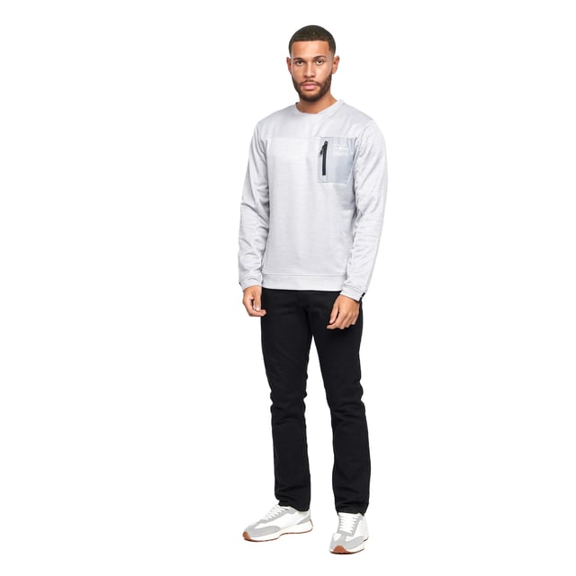 Material: Polyester. Fabric: Tricot. Design: Contrast Detail, Logo. Pockets: Ripstop Pocket, Patch, Reverse Coil Zip. Neckline: Crew Neck. Hem: Fitted. Cuff: Fitted. Sleeve-Type: Long-Sleeved. Back Neck Tape, Self Fabric.