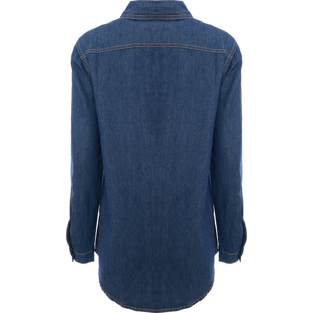 Main:Cotton. Collared shirt with long sleeves. Featuring front patch pockets with flaps and a button-up front.
