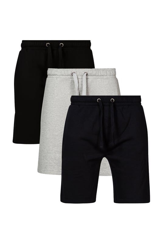 3 Pack Cotton Jersey Shorts This 3 pack of jersey shorts from French Connection offers great value and style. The shorts feature an elasticated waistband, drawcord, two side pockets, one back pocket and French Connection rubber logo. Made from cotton fabric to ensure comfortable wear.