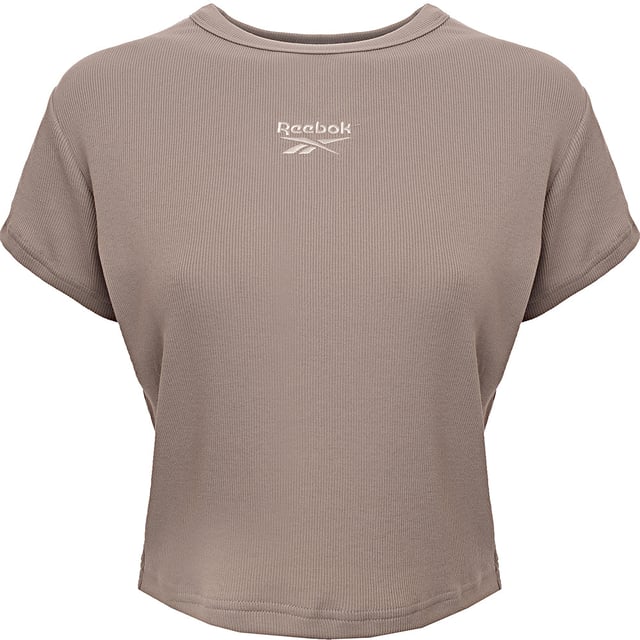 Body: 97% Cotton, Body: 3% Elastane Elevate your casual wardrobe with the Reebok Ribbed Crop T-Shirt. This stylish t-shirt, in a versatile oatmeal grey, features a ribbed texture that adds a touch of sophistication to your look. Made from a comfortable blend of 97% cotton and 3% elastane, it offers a soft and stretchy fit that moves with you. The cropped length makes it perfect for pairing with high-waisted jeans or leggings, while the minimalist design ensures it can be dressed up or down. Whether you?re heading out for a casual day or lounging at home, this ribbed crop t-shirt combines comfort and style effortlessly.
