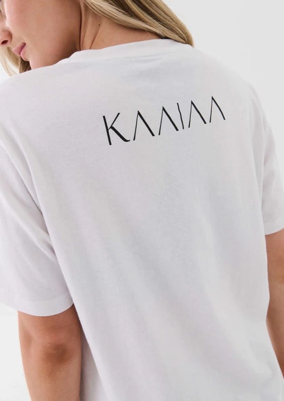 70% ORGANIC COTTON &amp; 30% HEMP. Relaxed fit, longline tee. Fine ribbed neckline. KAAIAA mantra across the front and logo at back. P.E Nation logo on hem