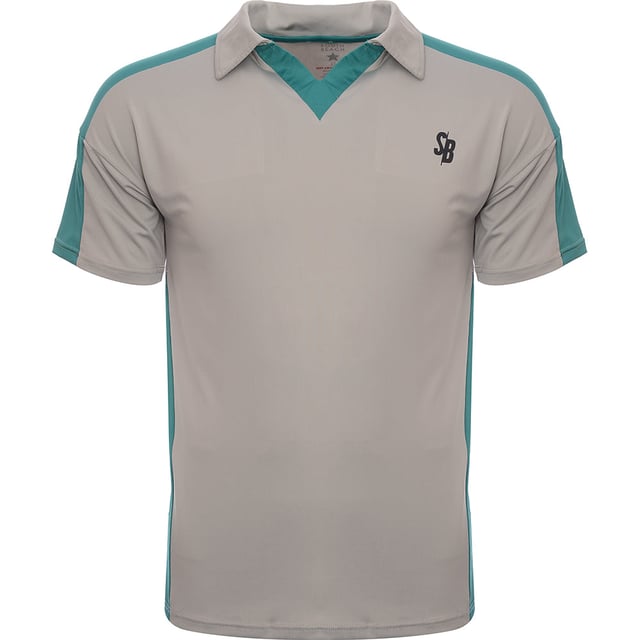Main: 100% Polyester. Imagine hitting the field or the streets in a stylish South Beach short-sleeved football jersey t-shirt. The cool grey and blue hues blend seamlessly, offering a look that's both sporty and chic. The small logo on the front adds a touch of class without overwhelming the design, and the collar gives it a smart, polished edge. It's the perfect way to make a statement while keeping things casual and comfortable.
