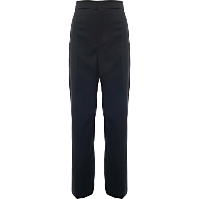 100% Wool The Scarly wool trousers by Isabel Marant are a sophisticated choice. With two side pockets and two buttoned back welt pockets, they offer both style and functionality. The satin details add a touch of elegance to these straight leg trousers