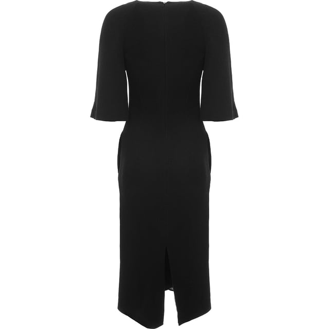 100% organic wool - Lining: 100% silk. Raey's maxi dress is crafted in the UK from organic wool crepe with a deep V and darted bodice, falling to a clean drape with a back hem vent
