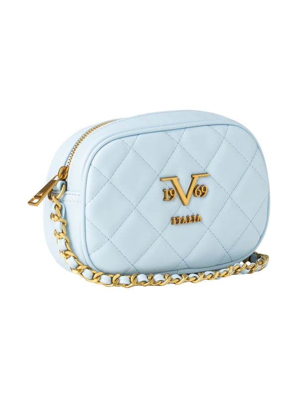 19v69 ITALIA handtas VIVI voegt een vrouwelijke touch toe aan elke outfit. Het gewatteerde ontwerp in zachtroze ontmoet een verfijnde gouden schakelketting, ideaal voor stijlvolle verschijningen met lichte bagage.
