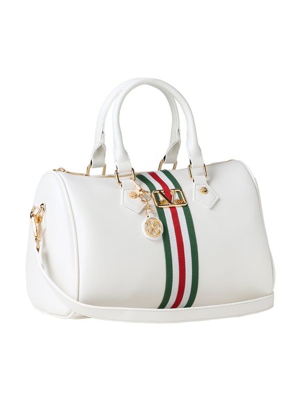 19v69 ITALIA handtas FILIA combineert een sportief gestreepte look met een elegant ontwerp. Gouden details en een verstelbare schouderriem ronden de tas in stijl af - perfect voor in de stad, op kantoor of in je vrije tijd.