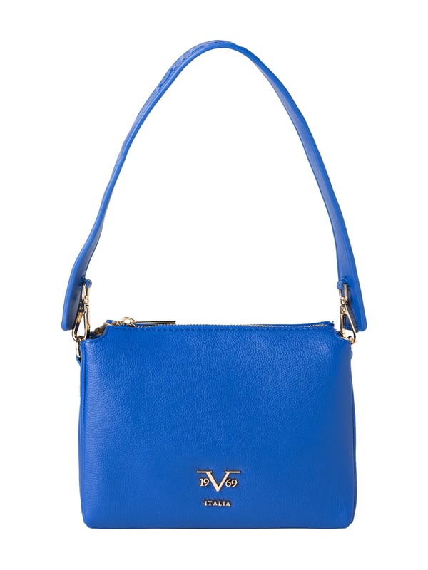 19v69 ITALIA handtas BILLIE combineert modern design met een zacht gevoel en een heldere vorm. De brede schouderriem en gouden logo-accenten maken het een stijlvol accessoire voor elke dag.