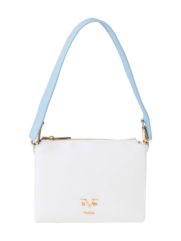 19v69 ITALIA handtas BILLIE combineert modern design met een zacht gevoel en een heldere vorm. De brede schouderriem en gouden logo-accenten maken het een stijlvol accessoire voor elke dag.