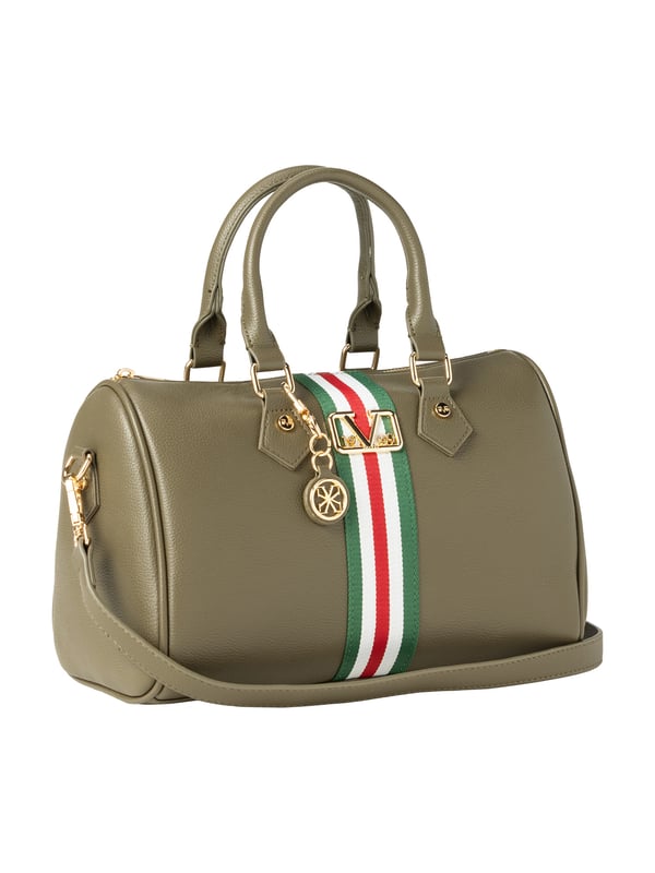 19v69 ITALIA Handtasche FILIA kombiniert sportliche Streifenoptik mit elegantem Design. Goldene Details und ein verstellbarer Schulterriemen runden die Tasche stilvoll ab – perfekt für City, Büro oder Freizeit.