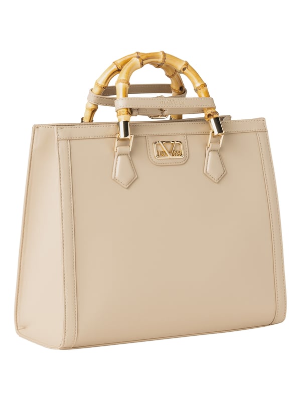 19v69 ITALIA Handtasche HEIDI kombiniert klassisches Design mit modernem Twist. Der Bambusgriff, goldene Details und die kräftigen Farben machen sie zum stilvollen Eyecatcher für jeden Anlass.