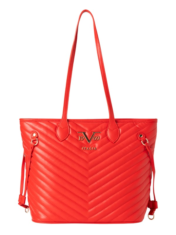 De BLAGICA handtas van 19v69 ITALIA scoort punten met zijn royale opbergruimte en elegante chevron quilting. De lange handvatten en de veganistische lederlook maken het de perfecte alledaagse metgezel met stijl.