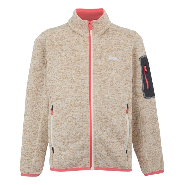 100% Polyester. Fabric: Fleece, Knit Effect, Marl, Stretch. Design: Contrast Detail, Logo. 250gsm. Sleeve-Type: Long-Sleeved. Reflective Trim. Neckline: Standing Collar. Cuff: Stretch Binding. Fit: Comfort. Pockets: 2 Side Pockets, 1 Sleeve Pocket, Zip. Fastening: Full Zip. Hem: Stretch Binding. Sustainability: Eco Friendly, Made from Recycled Materials, Sustainable Materials. 5-6 Years: 24 in. 3-4 Years: 22 in. 13 Years: 32 in. 15-16 Years: 36 in. 11-12 Years: 31 in. 9-10 Years: 29 in. 7-8 Years: 26 in.