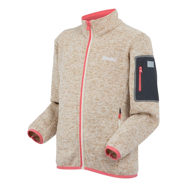 100% Polyester. Fabric: Fleece, Knit Effect, Marl, Stretch. Design: Contrast Detail, Logo. 250gsm. Sleeve-Type: Long-Sleeved. Reflective Trim. Neckline: Standing Collar. Cuff: Stretch Binding. Fit: Comfort. Pockets: 2 Side Pockets, 1 Sleeve Pocket, Zip. Fastening: Full Zip. Hem: Stretch Binding. Sustainability: Eco Friendly, Made from Recycled Materials, Sustainable Materials. 5-6 Years: 24 in. 3-4 Years: 22 in. 13 Years: 32 in. 15-16 Years: 36 in. 11-12 Years: 31 in. 9-10 Years: 29 in. 7-8 Years: 26 in.