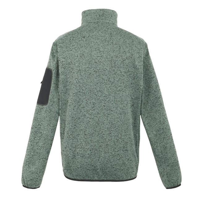 100% Recyceltes Polyester. Gewebe: Fleece, Jerseyware, meliert, Weiche Haptik. Design: Logo. GSM (Gramm pro Quadratmeter): 250. Gewebetechnik: Atmungsaktiv, Feuchtigkeitsabweisend. Langärmlig. Stehkragen. Taschenart: Zwei Taschen unten, Eine Tasche am Ärmel, Reißverschluss. Durchgehender Reißverschluss. S: 96,52 cm. M: 102 cm. L: 107 cm. XL: 112 cm. XXL: 121,92 cm. 4XL: 137 cm. 5XL: 145 cm.