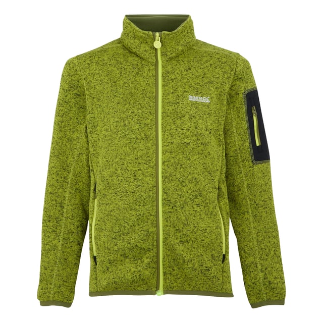 100% Polyester. Fabric: Fleece, Knit Effect, Marl, Stretch. Design: Contrast Detail, Logo. 250gsm. Sleeve-Type: Long-Sleeved. Reflective Trim. Neckline: Standing Collar. Cuff: Stretch Binding. Fit: Comfort. Pockets: 2 Side Pockets, 1 Sleeve Pocket, Zip. Fastening: Full Zip. Hem: Stretch Binding. Sustainability: Eco Friendly, Made from Recycled Materials, Sustainable Materials. 5-6 Years: 24 in. 3-4 Years: 22 in. 13 Years: 32 in. 15-16 Years: 36 in. 11-12 Years: 31 in. 9-10 Years: 29 in. 7-8 Years: 26 in.