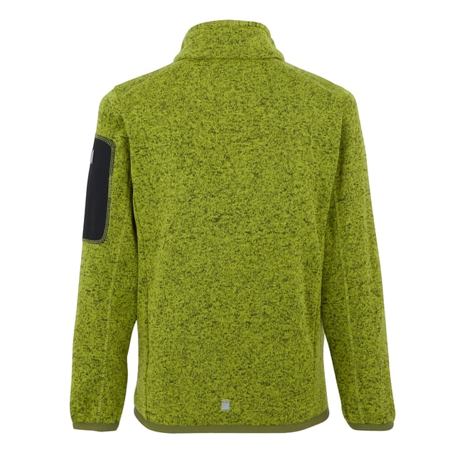 100% Polyester. Fabric: Fleece, Knit Effect, Marl, Stretch. Design: Contrast Detail, Logo. 250gsm. Sleeve-Type: Long-Sleeved. Reflective Trim. Neckline: Standing Collar. Cuff: Stretch Binding. Fit: Comfort. Pockets: 2 Side Pockets, 1 Sleeve Pocket, Zip. Fastening: Full Zip. Hem: Stretch Binding. Sustainability: Eco Friendly, Made from Recycled Materials, Sustainable Materials. 5-6 Years: 24 in. 3-4 Years: 22 in. 13 Years: 32 in. 15-16 Years: 36 in. 11-12 Years: 31 in. 9-10 Years: 29 in. 7-8 Years: 26 in.
