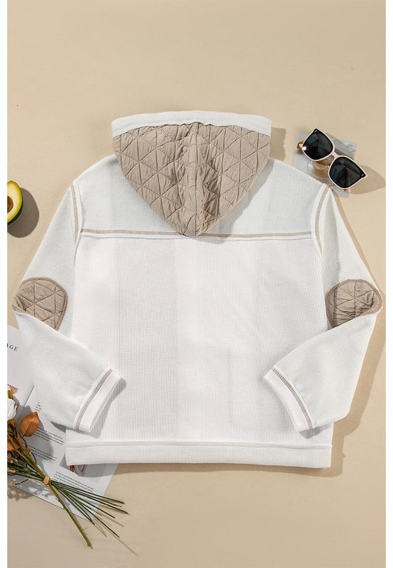 Our styles are designed with a trendy fitted look in mind following an international size standard. For the best fit we suggest choosing one size up from your usual. Be sure to check our sizing chart to find your perfect match!
  Buttoned jacket for easy and adjustable wear
  Quilted design for a cozy feel
  Textured fabric adds depth and visual interest
  Loose fit for a comfortable and relaxed silhouette
  Hooded design for extra coverage
Material: 95% Polyester 5% Elastane