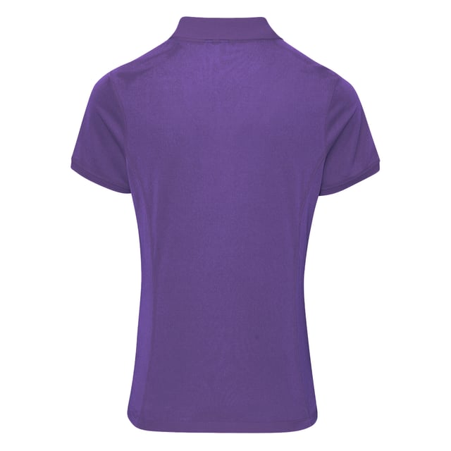 Premier Damen Coolchecker Piqué Polo-Shirt / Polohemd, Kurzarm (Violett) Körperbetontes Polohemd mit seitlichen Einsätzen, die der weiblichen Figur schmeicheln. Knopfleiste mit 3 Knöpfen. Feuchtigkeitstransportierende Eigenschaften. Schnelltrocknend und farbecht. Material: 100% Polyester. Stärke: 155 gsm. Größe: XS (34), S (36), M (38), L (40), XL (42), 2XL (44).