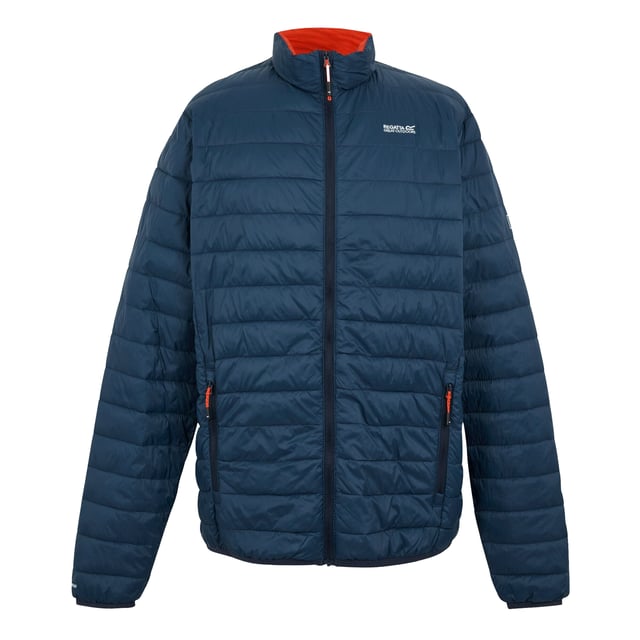 Material: Polyamide. Filling: Feather-Free, Synthetic Down. Design: Logo, Plain. Fabric Technology: Durable, DWR Finish, Insulating, Lightweight, Tear-Resistant, Waterproof. Bulk Free, Compressible, Packaway, Padded. Neckline: High-Neck. Sleeve-Type: Long-Sleeved. Cuff: Stretch Binding. Pockets: 2 Side Pockets, Zip. Fastening: Full Zip. Hem: Stretch Binding. Denier: 20D. Contents: 1 Drawstring Bag. Sustainability: Cruelty Free, Made from Recycled Materials. S: 38 in. M: 40 in. L: 42 in. XL: 44 in. XXL: 48 in. 3XL: 51 in.