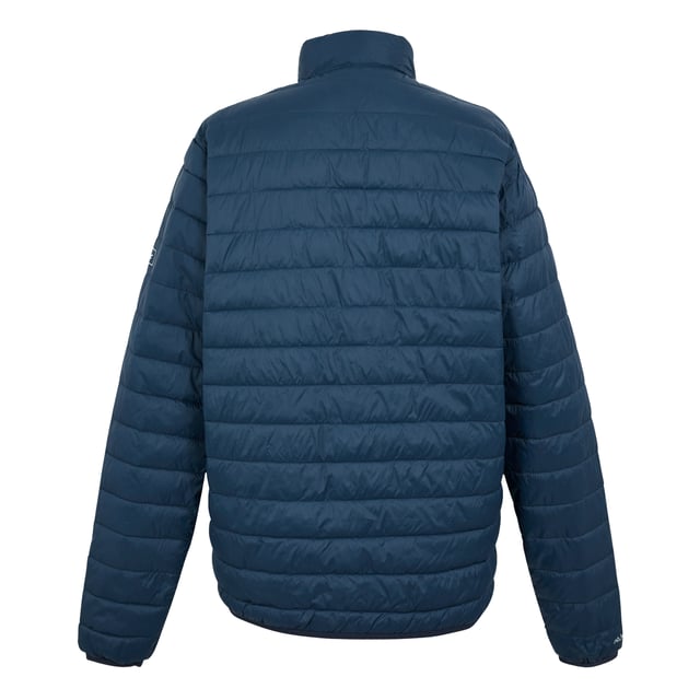 Material: Polyamide. Filling: Feather-Free, Synthetic Down. Design: Logo, Plain. Fabric Technology: Durable, DWR Finish, Insulating, Lightweight, Tear-Resistant, Waterproof. Bulk Free, Compressible, Packaway, Padded. Neckline: High-Neck. Sleeve-Type: Long-Sleeved. Cuff: Stretch Binding. Pockets: 2 Side Pockets, Zip. Fastening: Full Zip. Hem: Stretch Binding. Denier: 20D. Contents: 1 Drawstring Bag. Sustainability: Cruelty Free, Made from Recycled Materials. S: 38 in. M: 40 in. L: 42 in. XL: 44 in. XXL: 48 in. 3XL: 51 in.