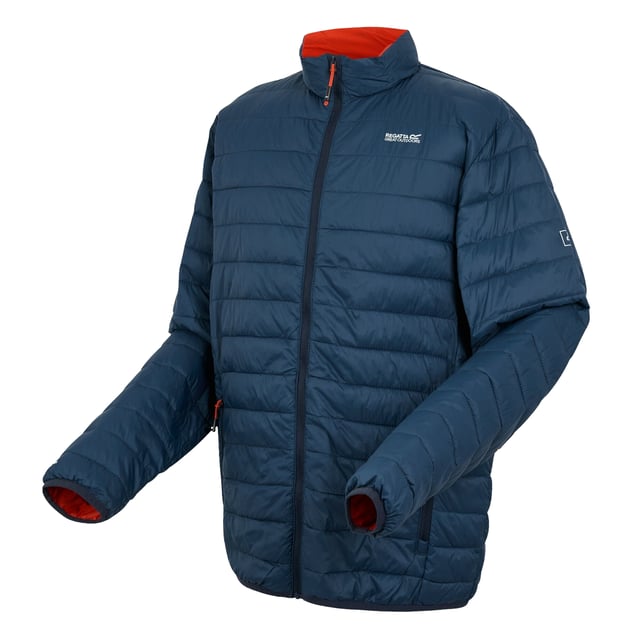Material: Polyamide. Filling: Feather-Free, Synthetic Down. Design: Logo, Plain. Fabric Technology: Durable, DWR Finish, Insulating, Lightweight, Tear-Resistant, Waterproof. Bulk Free, Compressible, Packaway, Padded. Neckline: High-Neck. Sleeve-Type: Long-Sleeved. Cuff: Stretch Binding. Pockets: 2 Side Pockets, Zip. Fastening: Full Zip. Hem: Stretch Binding. Denier: 20D. Contents: 1 Drawstring Bag. Sustainability: Cruelty Free, Made from Recycled Materials. S: 38 in. M: 40 in. L: 42 in. XL: 44 in. XXL: 48 in. 3XL: 51 in.