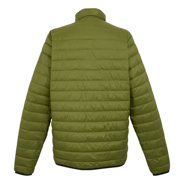 Regatta Mens Hillpack II Insulated Jacket (Nephrite Green/Grenoble Green) Material: Polyamide. Filling: Feather-Free, Synthetic Down. Design: Logo, Plain. Fabric Technology: Durable, DWR Finish, Insulating, Lightweight, Tear-Resistant, Waterproof. Bulk Free, Compressible, Packaway, Padded. Neckline: High-Neck. Sleeve-Type: Long-Sleeved. Cuff: Stretch Binding. Pockets: 2 Side Pockets, Zip. Fastening: Full Zip. Hem: Stretch Binding. Denier: 20D. Contents: 1 Drawstring Bag. Sustainability: Cruelty Free, Made from Recycled Materials. S: 38 in. M: 40 in. L: 42 in. XL: 44 in. XXL: 48 in. 3XL: 51 in.
