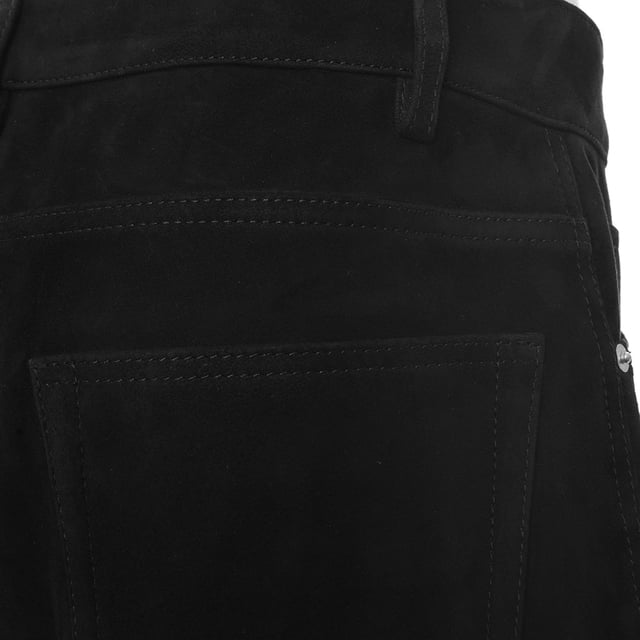100% Suede. Raey suede A-line midi skirt. Featuring belt loops, a concealed zip fastening, a fishtail back, and five pockets