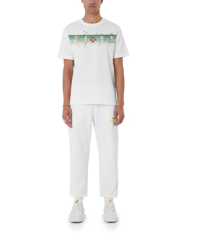 Casablanca Playful Stripes Printed T-Shirt – White Jersey Unisex Tee

Add a touch of luxury to your casual wardrobe with the Casablanca Playful Stripes T-Shirt. Crafted from 100% premium cotton jersey, this unisex tee offers a soft, breathable, and lightweight feel, ensuring maximum comfort and effortless style.

Featuring the “Playful Stripes” graphic print, this T-shirt embodies Casablanca’s signature aesthetic—elevating everyday wear with a bold and artistic design. Designed with a relaxed fit, classic crew neck, and short sleeves, it’s a versatile piece that pairs effortlessly with jeans, tailored trousers, or shorts.

Features:

Casablanca

Unisex Printed T-Shirt

White
Material: 100% Cotton Jersey

Fit: Relaxed

Neckline: Crew Neck

Sleeves: Short Sleeve

Why You’ll Love It:

Premium quality fabric for all-day comfort

Statement graphic print for a stylish, artistic look

Easy to style for casual or elevated outfits