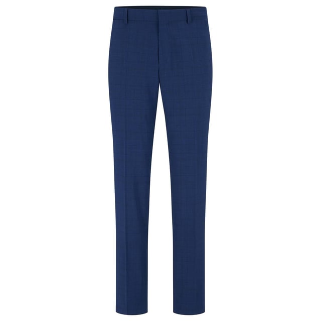 Hook eye and zip fastening.Belt loops.Slim fit.