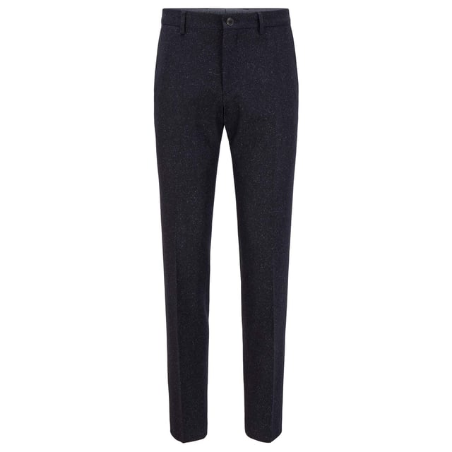 Zip fly and button fastening.Belt loops.Side pockets.Slim fit.