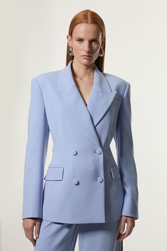 From statement glamour to understated elegance, this latest selection of occasion wear covers every moment. High-impact details serve the dramatic dresser, while sleek tailoring and monochrome combinations cater to those with a polished and pared-back aesthetic. Make a statement with our striking blazer, which features a dramatic, applique design and double breasted buttons. Style it simply with the matching trousers and heeled boots or statement heels for a look that will take you from race days to party season events. Lace Applique Contrast Tailored Tuxedo Jacket Flattering Fitted Silhouette V Neckline Contrasting Lace Applique Accent and Buttons Classic Double Breasted Button Detailing Matching Trousers Sold SeparatelyDiscover our collection of occasion wear or browse our range of women's occasion dresses now.