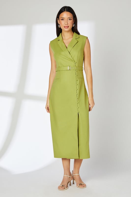 knee length dresses for ladies Sleeveless Blazer Dress – New York & Company main image 1