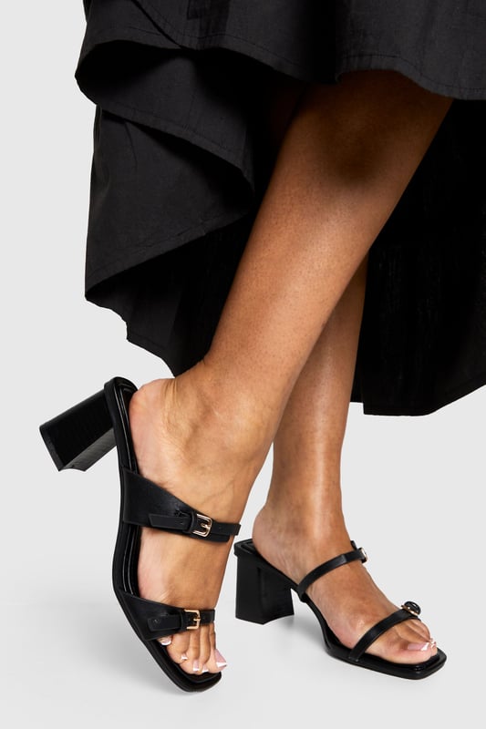Chic block heel design for comfortable all-day wear
        Adjustable ankle strap with buckle closure for a secure fit
        Versatile low heel height between 2.5 and 4.5cm
        Sleek square toe for a modern, on-trend look
        Multiple thin straps across the foot for added style and support
    
    Step out in style with these versatile block heel sandals, perfect for the fashion-forward woman who values both comfort and trend-setting looks. The low heel height offers stability and ease of movement, making these an ideal choice for various occasions. Pair them with a flowing maxi dress for a bohemian-inspired daytime ensemble, or team them with cropped trousers and a blazer for a smart-casual office look. The adjustable ankle strap ensures a customised fit, while the multiple thin straps add a touch of elegance to your feet. These sandals effortlessly transition from day to night, making them a must-have addition to your wardrobe. Whether you're attending a casual garden party or meeting friends for brunch, these heels will keep you looking chic and feeling confident all day long.
