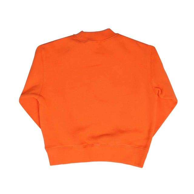 Juniors Palm Angels Shark Crewneck Sweatshirt in orange.- Ribbed mock neck.- Ribbed cuffs and hem.- Palm Angels logo printed at front.- Broken shark printed logo.- 100% Cotton.- Ref: PBBA0020032006