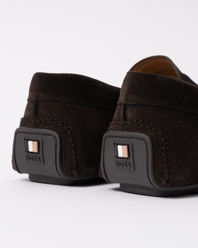 Crafted in soft suede for comfort, these timeless BOSS Menswear loafers have a flexible moccasin construction with great traction. Penny trim featuring embossed logo.

Fastening top: Slip-on
Fully lined
Packaging: Box

Upper material: 100% Cow skin, Lining: 90% Polyamide, 10% Polyurethane, Sole: 100% Thermoplastic polyurethane, Innersole: 90% Polyamide, 10% Polyurethane
50541750
