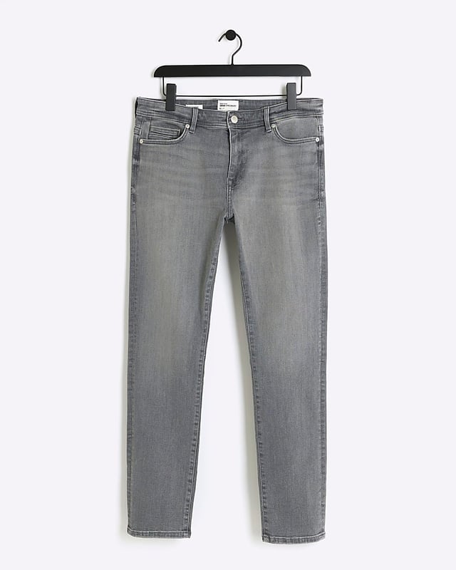 Skinny fit, Denim fabric, Classic 5 pockets, Belt loops, Button fastening, Cotton for this product has been more responsibly sourced