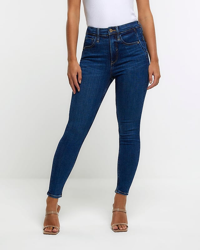 Petite collection, High waisted, Skinny fit, Denim fabric, Lift and shaping seams to fit and contour, Belt loops, Classic 5 pockets, Button and zip fastening, Cotton for this product has been responsibly sourced